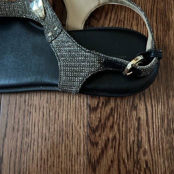 Michael Kors sandals, gold and black sparkly, size 7.5 - Picture 4 of 5